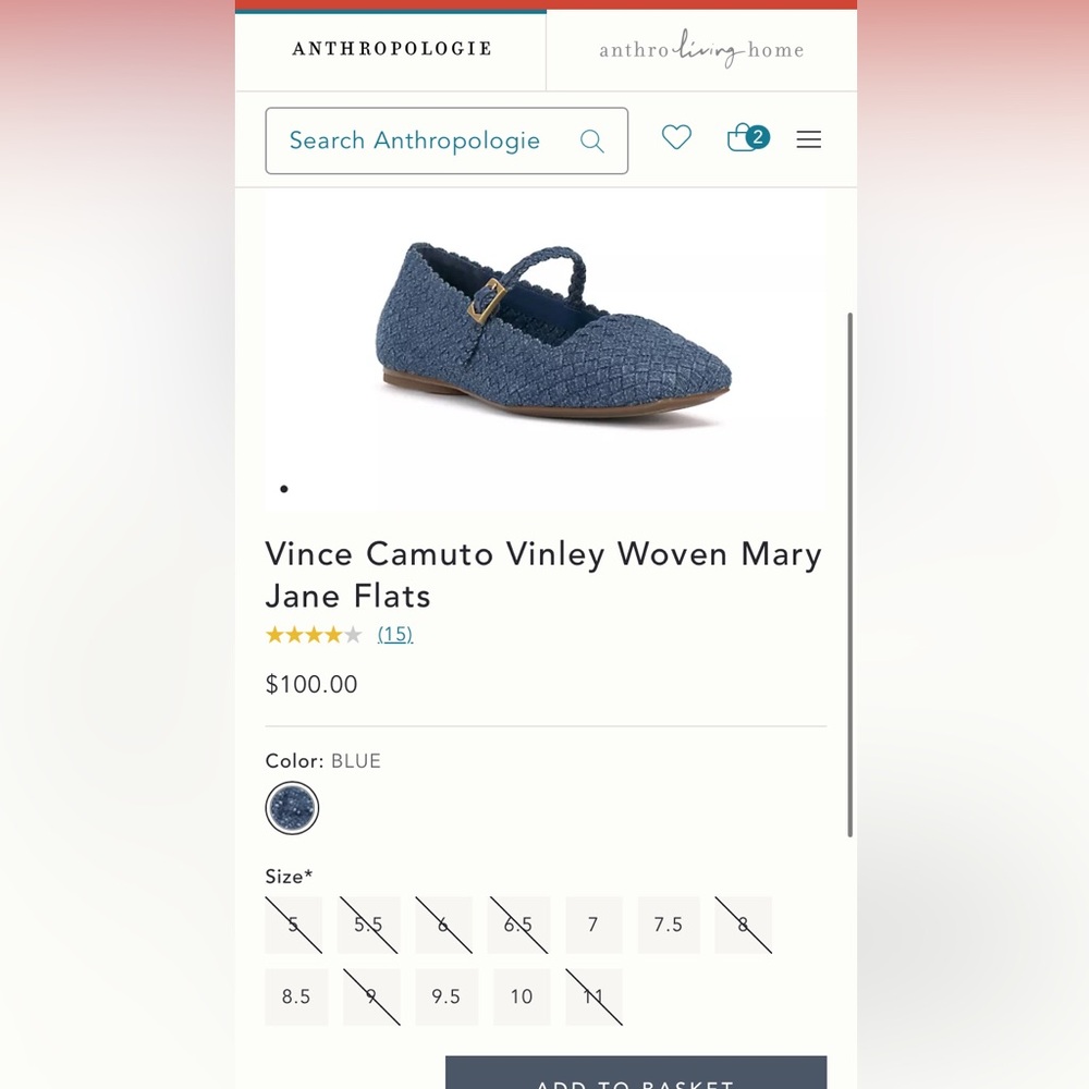 Vince Camuto woven Mary Jane flats anthropologie size 8